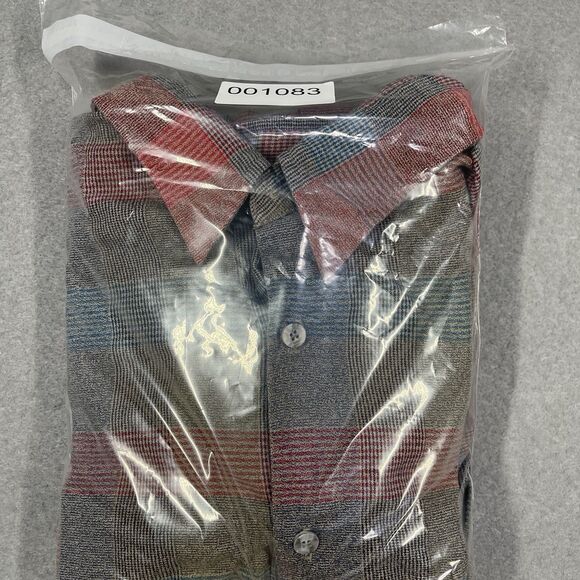 VTG The Territory Ahead Shirt Mens XXL 2XL Orange Plaid Button Down Long Sleeve - Picture 11 of 11